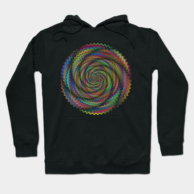 Chaotic swirl motion in prismatic colours Hoodie by Montanescu